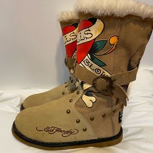 Ed Hardy boots size 5